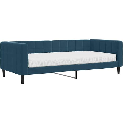 Maison Exclusive - Divano Letto con Materasso Blu 90x200 cm in Velluto