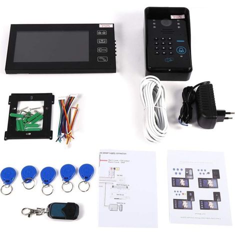RHG Interphone vidéo avec écran LCD RFID 7"