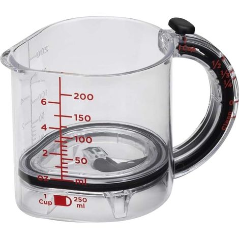 4pcs verres doseurs réglables 4-en-1, outils de cuisine précis pour cuisiner, pâtisser, mélanger, lavables au lave-vaisselle, congélateur, micro-ondes (1/5)