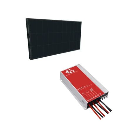 PACK EZA Panneaux solaires IBC 130W + Régulateur solaire MPPT Bluetooth 15A (1/3)