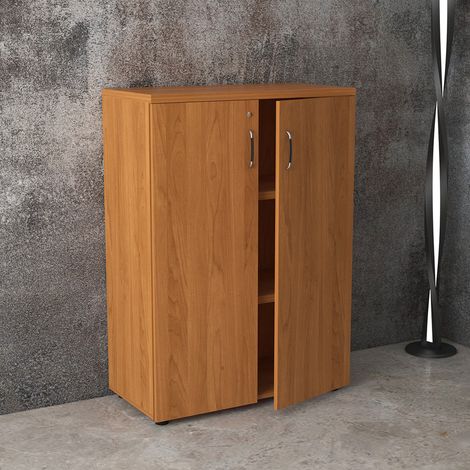 Armoire de bureau moderne coloris noyer Oscar (1/2)