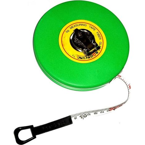 Ruban À Mesurer - 30 M - Enrouleur Métrique Robuste Avec Charnière Lourde - Pour Bricolage Et Travaux Professionnels - 1 Pièce