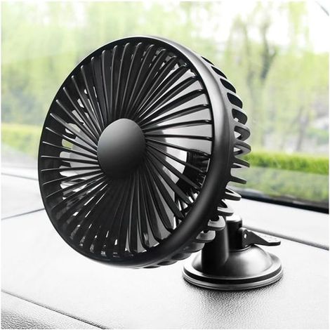 (type ventouse)Ventilateur à ventouse pour voiture 12 V 24 V avec alimentation USB, silencieux et efficace