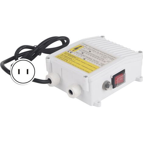 Boîtier de commande de pompe avec protection thermique intégrée, disjoncteur pour pompes submersibles de puits profond, usage domestique, aspiration, 0,75KW 1HP 40µF 18A, prise US 110V (1/5)