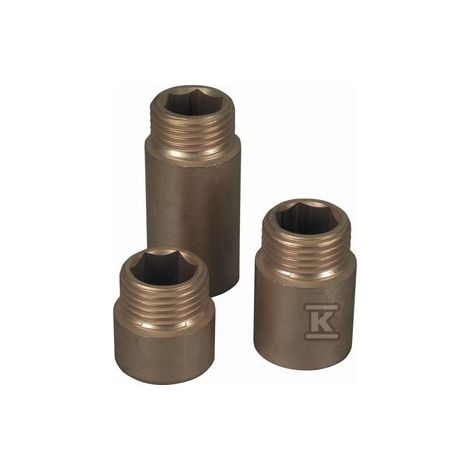 Rallonge en laiton 1/2" x 10 mm en ligne