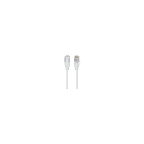 Ubiquiti UACC-CABLE-PATCH-EL-C6A-1M-W Cable RJ45 de 1 metro blindado con trenzado ultrafino (di&aacute metro exterior de 3mm) y con cubierta transl&ua