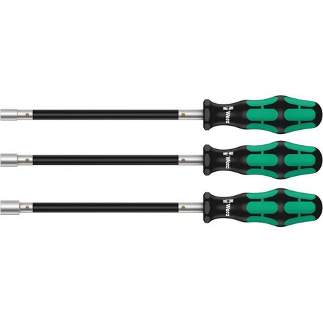 Wera 391/3 Schraubendreher-Set schwarz und grün ergonomisch
