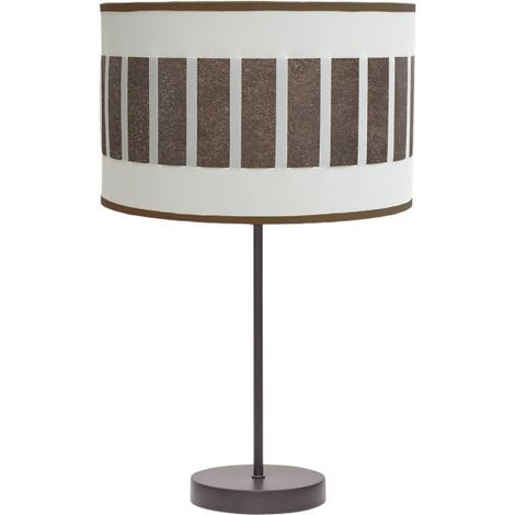Sobremesa alto ivanna 1xe27 marron/blanco-oxido 62x30x30 cm (1/2)