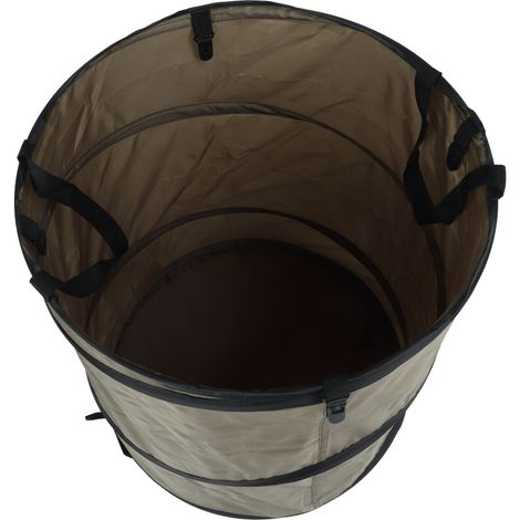 Poubelle pliable en tissu Oxford imperméable, poubelle de camping portable, adaptée aux balcons et jardins extérieurs, marron foncé. (1/5)