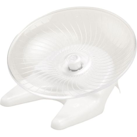 Roue d'exercice pour hamster, accessoire pour animaux de compagnie, plateforme de course durable, disque rotatif pour hérissons et petits animaux (rats).-White (1/5)