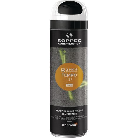 Bombe peinture temporaire TEMPO TP Blanc (500 ml) - 141600 - Soppec