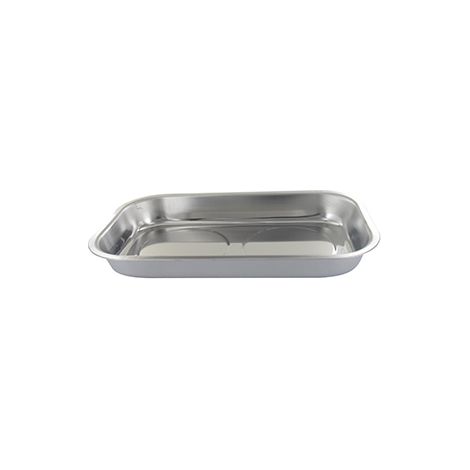 Magnetischer Metall-Tablett. 240 x 140 mm mit Abgrenzung zweier Zonen. Fängt Schrauben auf und verhindert Verlieren während der Arbeiten.