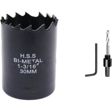 Hole saw 30mm Circular hole saw head, cutting depth up to 38mm, suitable for wood, plastic, plasterboard and round tube (1/5)