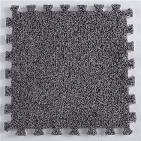 Tapis en mousse EVA souple emboîtable en 12 pièces, tapis de jeu pour enfants, 30x30x1cm, pour le salon et la chambre (gris) (1/5)