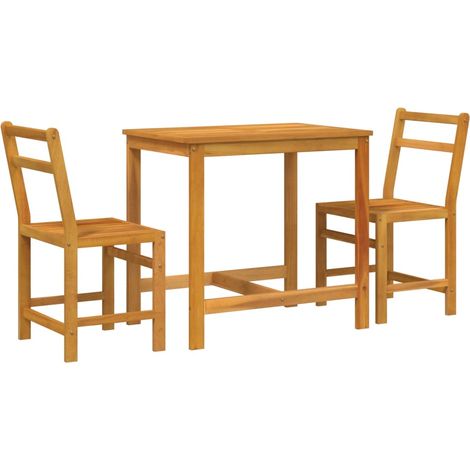 Maison Exclusive - 3-tlg. Balkonmöbel-Set Massivholz Akazie