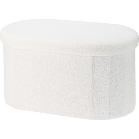 Länglicher Sitzwürfel aus Bouclé mit Stauraum BINI, 71 x 39,5 x 39 cm (1/3)