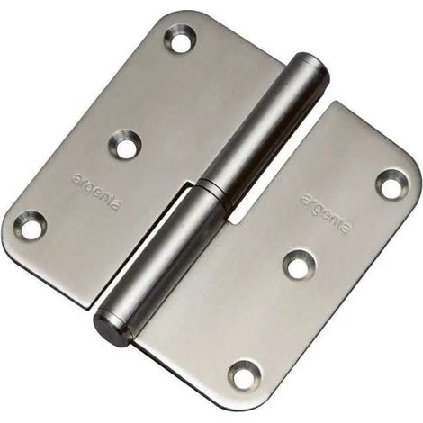 cerniera argenta 80/80a acciaio inox estremità arrotondate