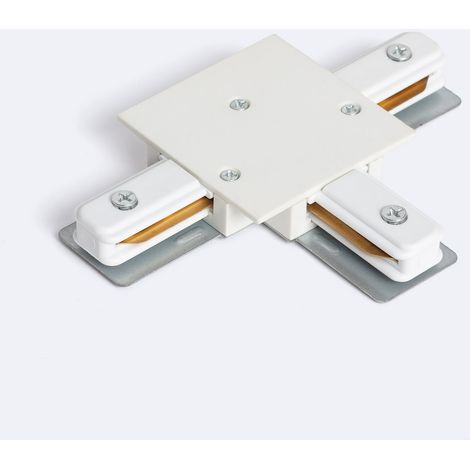 Connettore Tipo T per Binario Monofase Borgia da Incasso Alluminio Bianco (1/3)