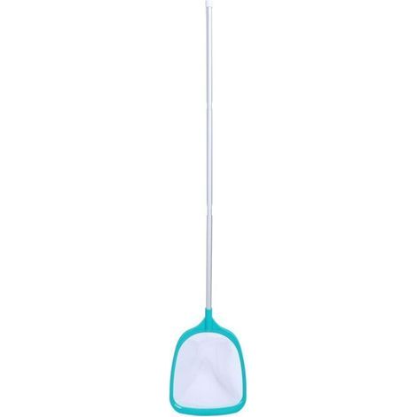 Rete per skimmer da piscina a maglia fine, strumento di pulizia di ricambio, fornita con asta telescopica filettata a 3 sezioni per laghetto e per posizionare i pesci in modo efficiente (1/5)