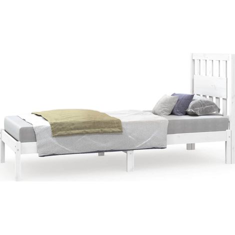 Maison Exclusive - Giroletto in Legno Massello Bianco 75x190 cm Small Single (1/5)