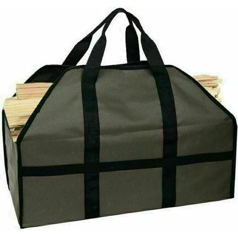Sac en Feutre 61 x 29 x 45.5 cm avec Poignée pour le Transport de Bois, Jouets, Journaux, Faire du Shopping,etc. (Kaki clai) (1/5)