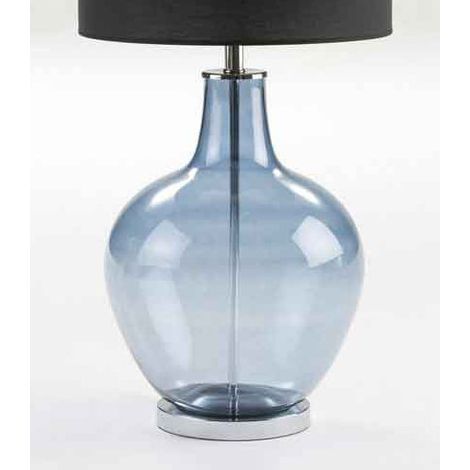 Pied de lampe en verre bleu Patricias (1/2)