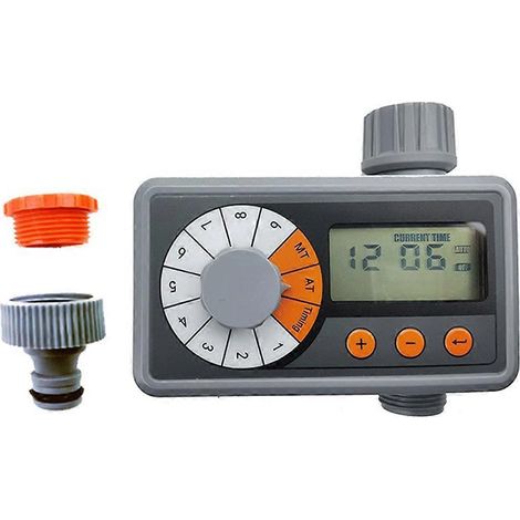 Großes Display für die automatische Bewässerungssteuerung, Garten- und Rasenbewässerungsregler, Sprinklerprogrammierer, Haupteinheit. (1/4)