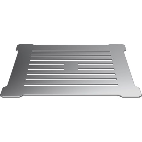 Resin Slimline Shower Tray Grill Waste - Black with Chrome Top