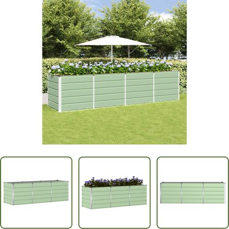 Pot de terrasse - Jardinière Vert 240 x 80 x 75 cm Acier (1/5)