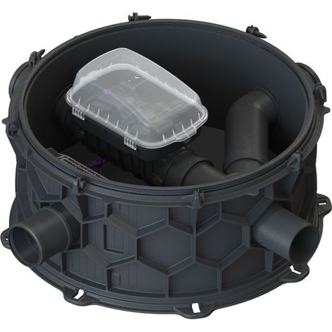-Rückstau-Technikmodul Controlfix DN 150, zwei Zuläufe in Fließrichtung (1/2)