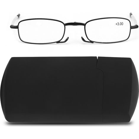 Lunettes de lecture pliables anti-fatigue pour presbytes homme femme (Noir +3.00) (1/5)
