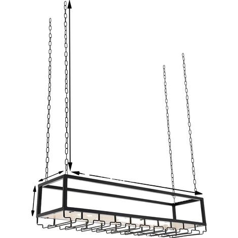 Étagère à vin suspendue, style vintage, solution de rangement ajustable, 100cm (1/2)