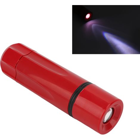 Lampe Torche Murale LED Haute Luminosité, Alimentée par Piles, Petite Lampe de Secours pour Hôtel et Maison, Rouge