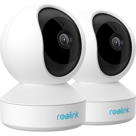 Reolink 4MP Telecamera Wi-Fi Interno Pan Tilt Casa Intelligente 2.4GHz 5GHz Dual-Band WiFi con Audio a Due Vie Avvisi di Movimento Cam IP per Bambini, Animali Domestici, baby monitor,E1 PRO (Pack di 2