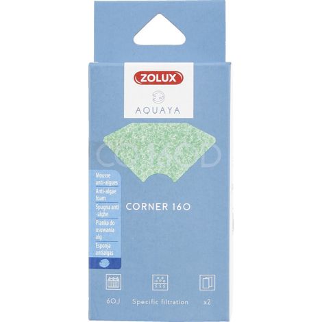 Filtre pour pompe corner 160, filtre CO 160 D mousse anti-algues x 2. pour aquarium. - zolux