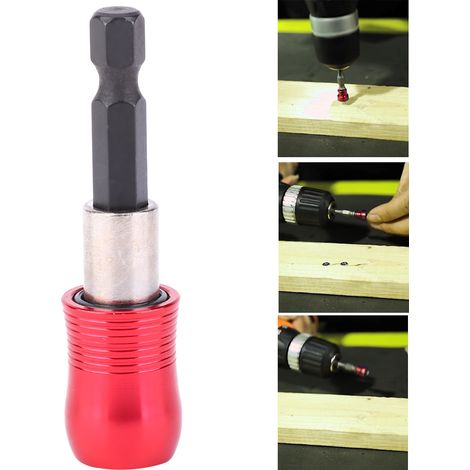 Adaptateur de rallonge de perceuse pour porte-embout de tournevis magnétique à tige hexagonale de 60 mm (1/4 pouce) (1/5)