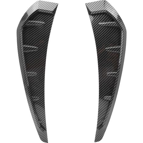 2 Pièces Aile Déflecteur d'Air Latéral Noir Carbone Aspect Caoutchouc PU Universel Voiture (1/5)