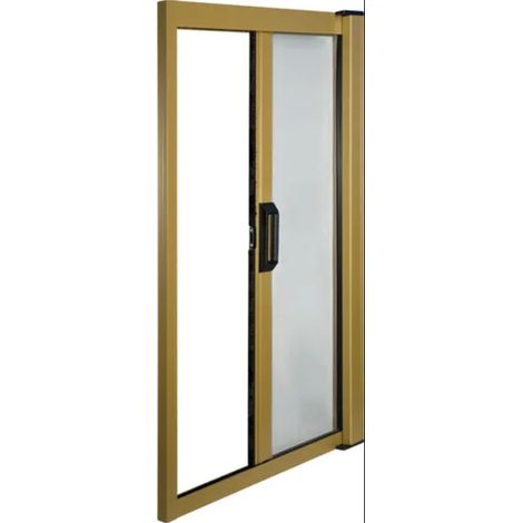 Horizontales Moskitonetz für Aluminiumtür cm. 160x250 mit IRS Bronzefarbenem Glasfasernetz