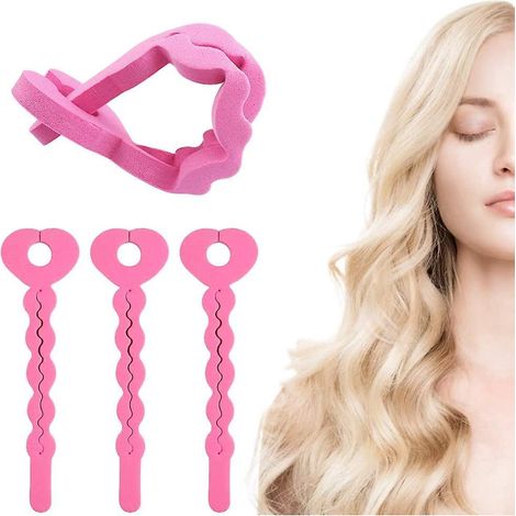 Cheveux Flexible Doux Rouleau 18pcs, Rose Bigoudis Mousse Flexible Rouleaux De Cheveux De Sommeil Pour Diy Cheveux Long Court Pais Mince Bigoudis (1/5)