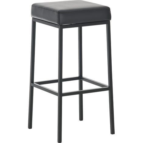 Taburete de bar Funda de polipiel Montreal Negro Negro (1/5)