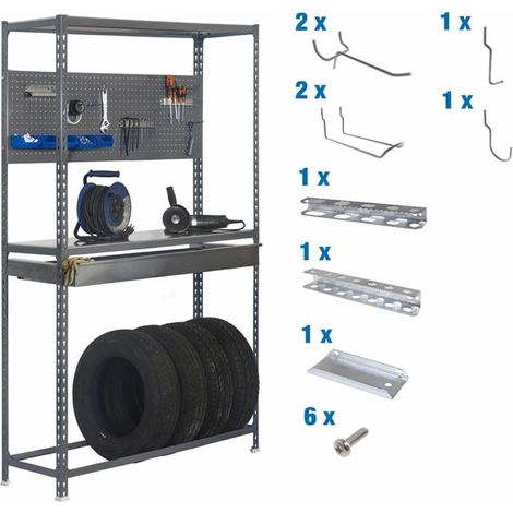 Estantería SIMONRACING Pack box megapl 3/400 gri+ 9 accesorios