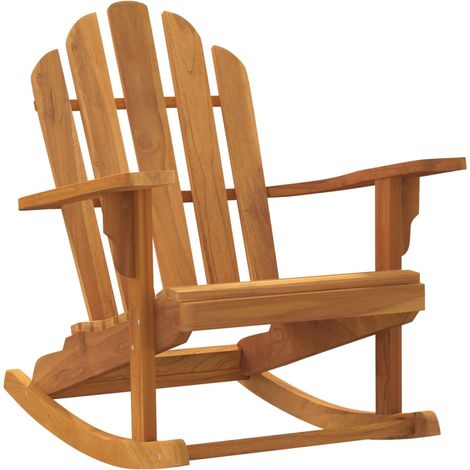 vidaXL Sedia Dondolo Adirondack da Giardino 79x100x103cm Massello Teak (1/5)