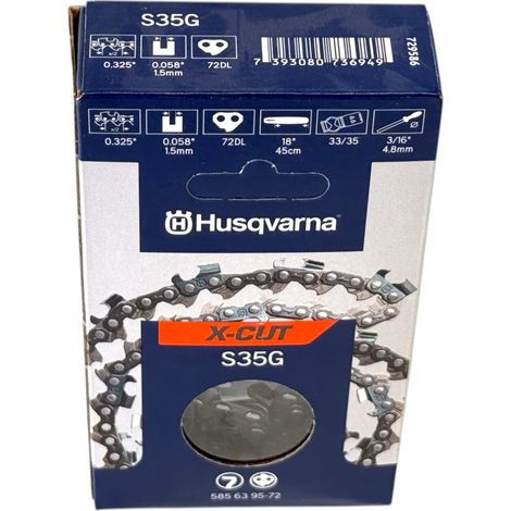 Sägekette S35G 1,5 mm / 0,325" / Halbmeißel / - 72 Glieder Husqvarna (1/5)