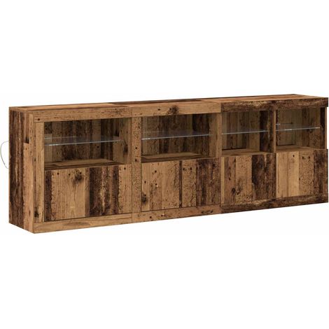 Maison Exclusive - Madia LED Legno vecchio 202 x 37 x 67 cm Legno multistrato