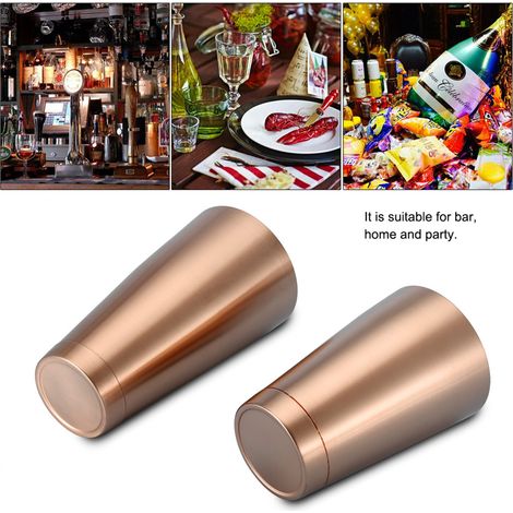 Robuster und langlebiger Cocktailbecher/Shaker aus Edelstahl, Bar- und Küchenhelfer (Roségold) (1/5)