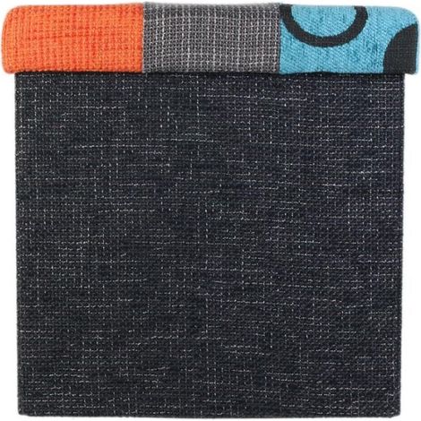 Pouf & Coffre de Rangement "Patchwork" 38cm Multicolore (1/3)