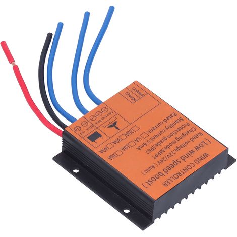 Contrôleur d'éolienne basse tension MPPT avec régulateur de charge et voyant LED 100W-400W 12V 24V 40A (1/5)