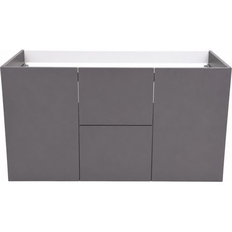 [JAMAIS UTILISE] Meuble Sous-Vasque Salle de Bain ALTERNA Concerto L120cm 2 Portes Gris - 7762398 (1/5)