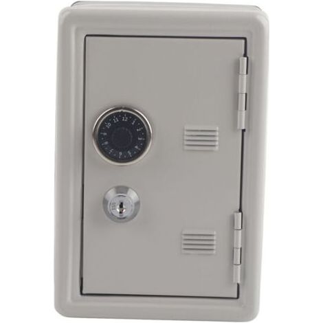 Eosnow Tirelire jouet d'apprentissage pour enfants, mot de passe, pièces de monnaie, économie de pièces de monnaie, cadeau de Style sûr avec 2 clés (blanc) (1/4)