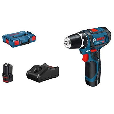 Bosch Professional GSR 12V-15 12V System Trapano-avvitatore a Batteria, Include 1 Batteria da 2.0 Ah, Caricabatteria GAL 12V-40, in L-BOXX (1/4)